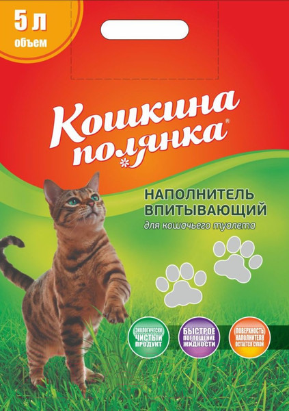 Изображение товара Наполнитель для туалета Кошкина Полянка Полянка цеолит / 0300 (5л/3кг)