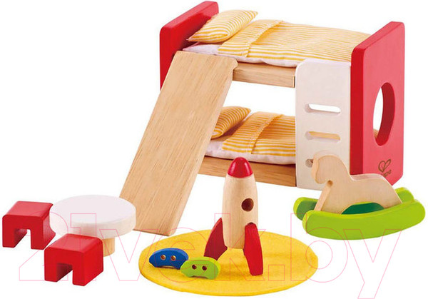 Изображение товара Комплект аксессуаров для кукольного домика Hape Детская комната / E3456-HP