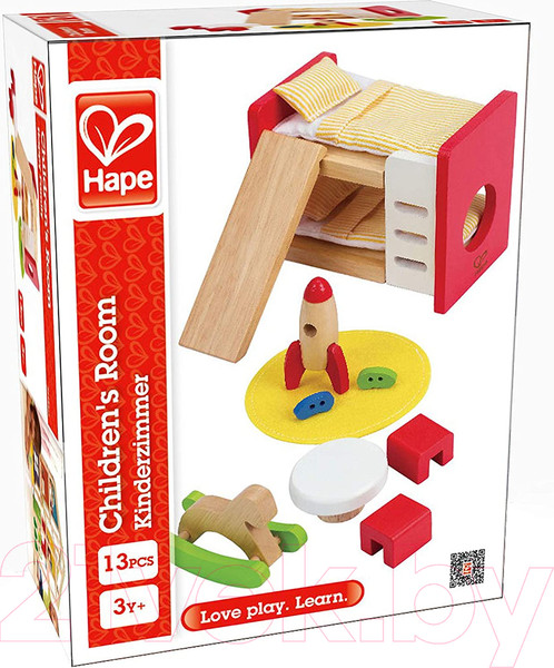 Изображение товара Комплект аксессуаров для кукольного домика Hape Детская комната / E3456-HP