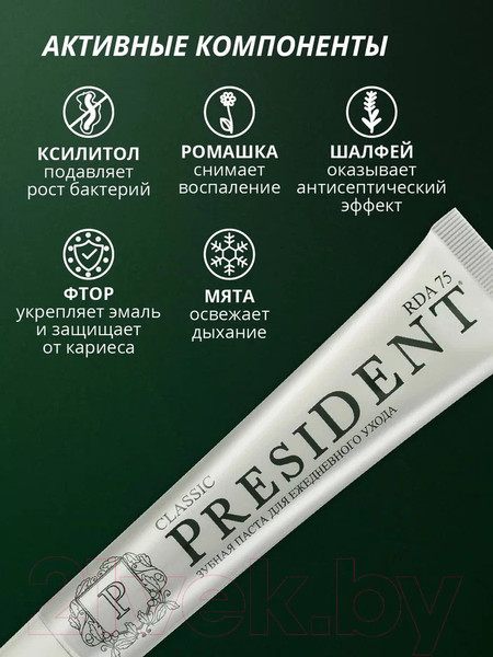 Изображение товара Зубная паста PresiDent Classic (75г)