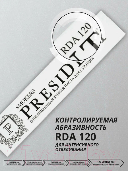 Изображение товара Зубная паста PresiDent Smokers (75мл)