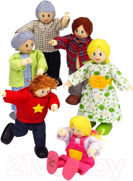 Изображение товара Набор кукол Hape Счастливая европейская семья / E3500-HP
