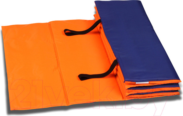 Изображение товара Коврик для йоги и фитнеса Indigo Sport SM-042 (оранжевый/синий)