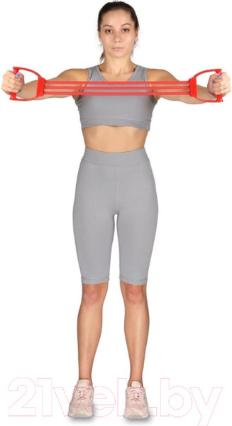 Изображение товара Эспандер Indigo Sport Плечевой Latex Medium SM-073 (красный)