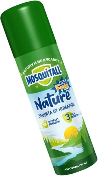 Изображение товара Аэрозоль от насекомых Mosquitall Nature от комаров (150мл)
