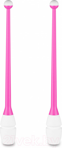Изображение товара Булавы для художественной гимнастики Indigo Sport IN019 (розовый/белый)