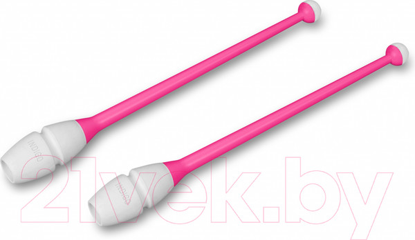 Изображение товара Булавы для художественной гимнастики Indigo Sport IN019 (розовый/белый)