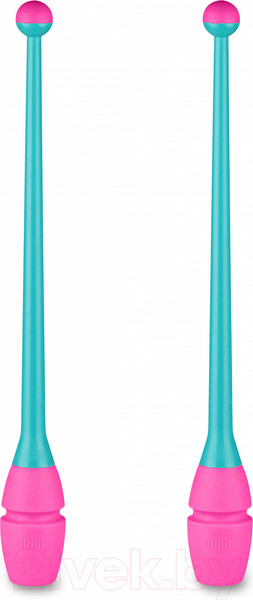 Изображение товара Булавы для художественной гимнастики Indigo Sport IN017 (бирюзовый/розовый)