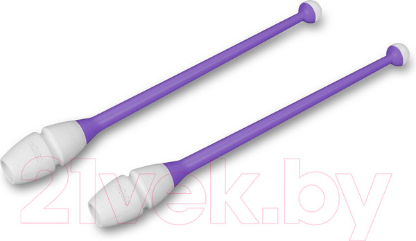 Изображение товара Булавы для художественной гимнастики Indigo Sport IN017 (фиолетовый/белый)