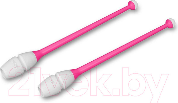 Изображение товара Булавы для художественной гимнастики Indigo Sport IN017 (розовый/белый)