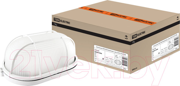 Изображение товара Светильник ЖКХ TDM НПБ1402 60Вт IP54 (белый, овал с решеткой)