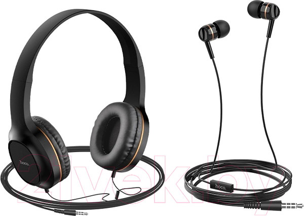 Изображение товара Наушники-гарнитура Hoco W24 (золото)