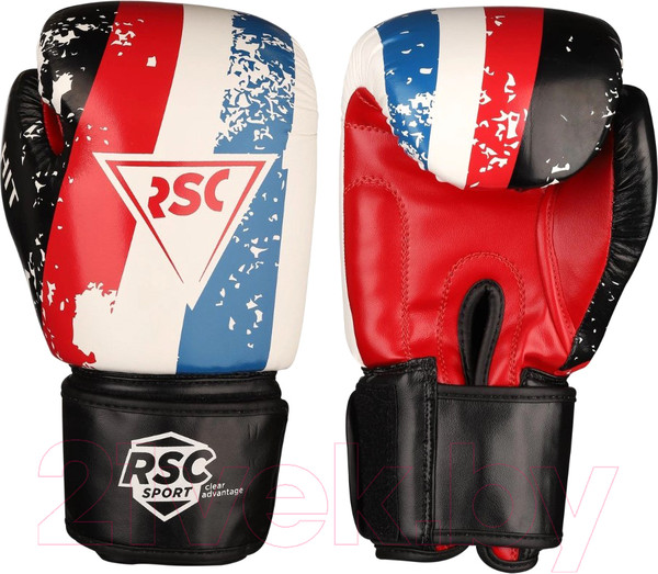 Изображение товара Боксерские перчатки RSC Hit Pu SB-01-146 (р-р 10, белый/красный/синий)