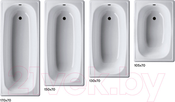 Изображение товара Ванна стальная BLB Europa 150x70 (с ножками)