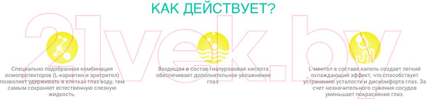 Изображение товара Капли для глаз Relins Увлажняющие с L-карнитином и L-ментолом (10мл)