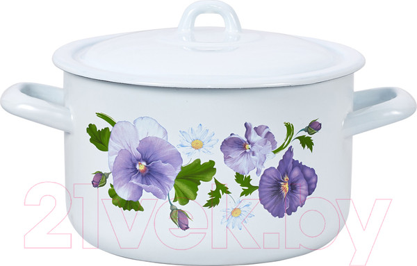 Изображение товара Кастрюля Лысьвенские эмали Анютины глазки С-16111/4 Э