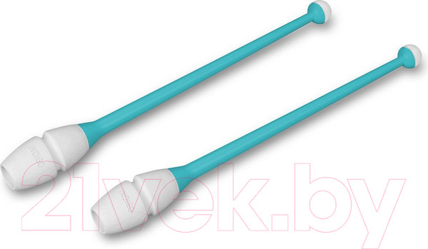 Изображение товара Булавы для художественной гимнастики Indigo Sport IN017 (бирюзовый/белый)