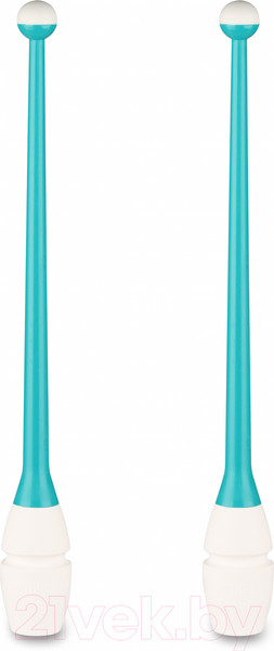 Изображение товара Булавы для художественной гимнастики Indigo Sport IN017 (бирюзовый/белый)