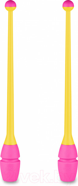 Изображение товара Булавы для художественной гимнастики Indigo Sport IN017 (желтый/розовый)