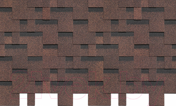 Изображение товара Черепица Docke Pie Standard Тетрис Коричневый (упаковка)