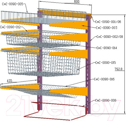 Изображение товара Система хранения Planum Optima СтС-0090-СБ-3
