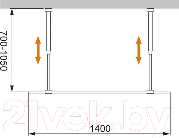 Изображение товара Душевая стенка Cezares LIBERTA-L-2-140-C-Cr