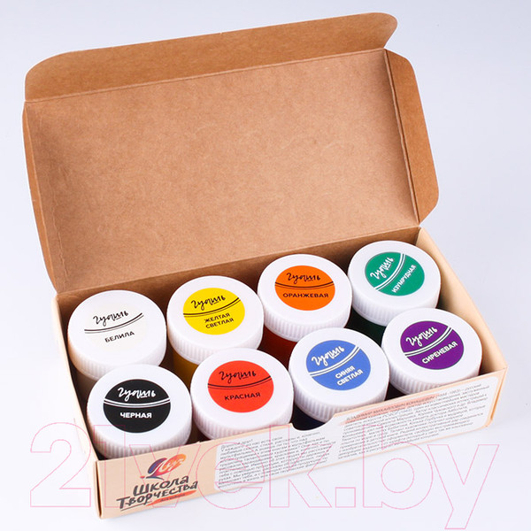 Изображение товара Гуашь ЛУЧ Школа творчества / 29С 1752-08 (8цв)