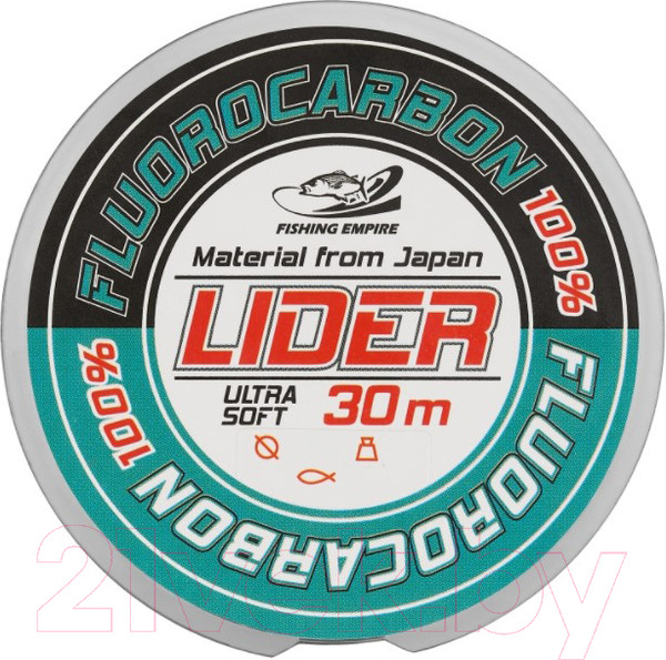 Изображение товара Леска флюорокарбоновая Fishing Empire Lider Fluorocarbon 100% 0.35мм 30м / FL-0135