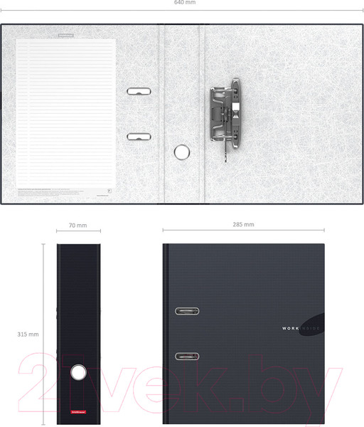 Изображение товара Папка-регистратор Erich Krause Work Inside / 19864 (черный)