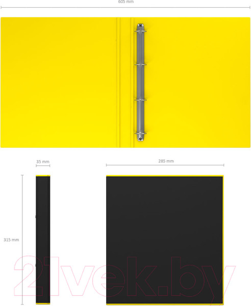 Изображение товара Папка для бумаг Erich Krause Accent / 51085 (желтый)