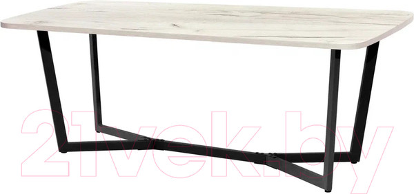 Изображение товара Обеденный стол Millwood Лофт Мюнхен Л 200x100x75 (дуб белый Craft/металл черный)
