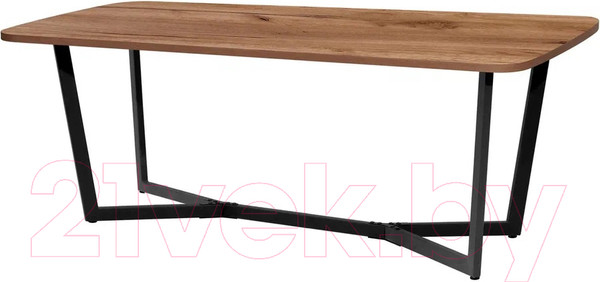 Изображение товара Обеденный стол Millwood Лофт Мюнхен Л 200x100x75 (дуб табачный Craft/металл черный)