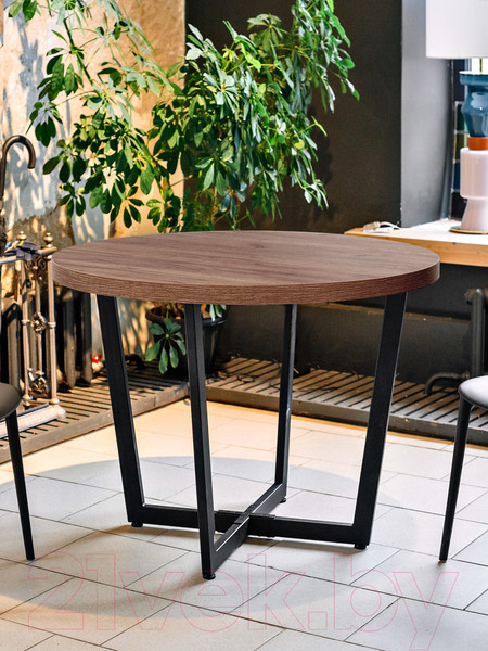 Изображение товара Обеденный стол Millwood Лофт Орлеан Л D120x75 (дуб табачный Craft/металл черный)