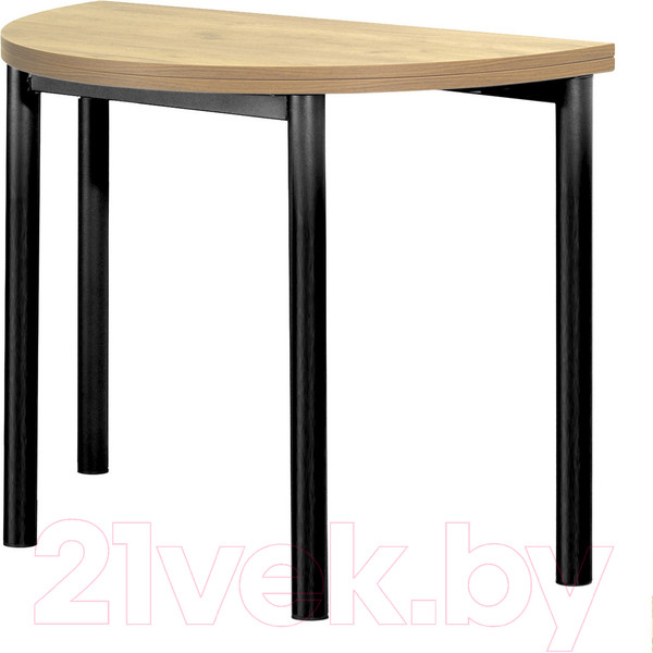 Изображение товара Обеденный стол Millwood Далис 3 60х120-110х76 (дуб золотой Craft металл черный)