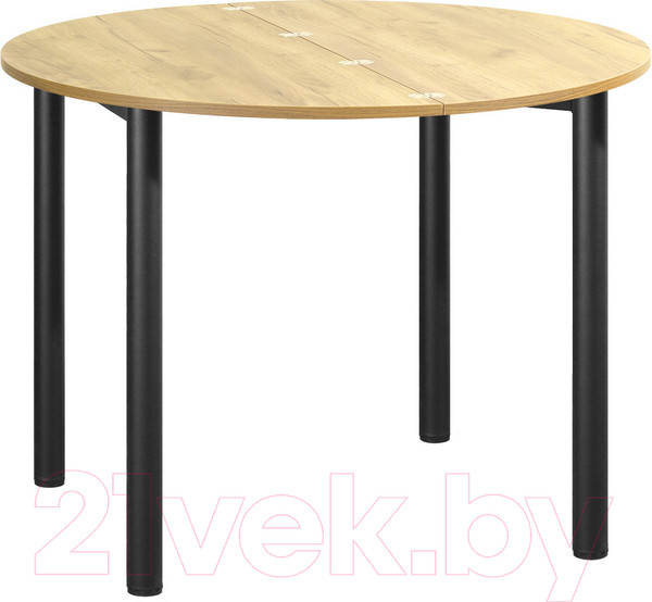 Изображение товара Обеденный стол Millwood Далис 3 60х120-110х76 (дуб золотой Craft металл черный)