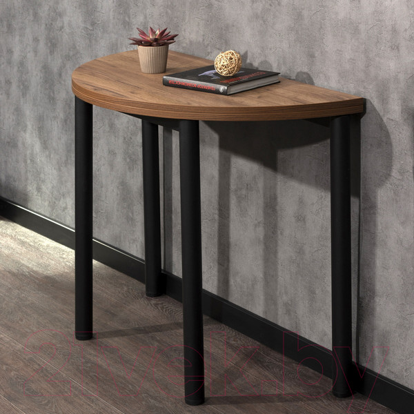 Изображение товара Обеденный стол Millwood Далис 3 60х120-110х76 (дуб табачный Craft/металл черный)