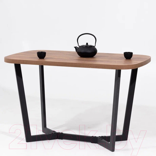 Изображение товара Обеденный стол Millwood Лофт Мюнхен Л 120x70x75 (дуб табачный Craft/металл черный)