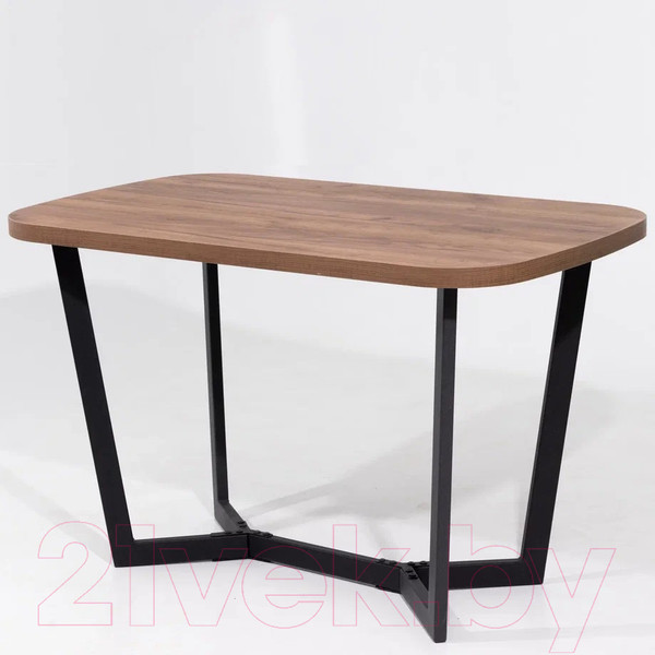 Изображение товара Обеденный стол Millwood Лофт Мюнхен Л 120x70x75 (дуб табачный Craft/металл черный)