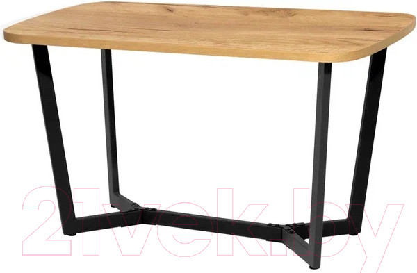 Изображение товара Обеденный стол Millwood Лофт Мюнхен Л 130x80x75 (дуб золотой Craft/металл черный)