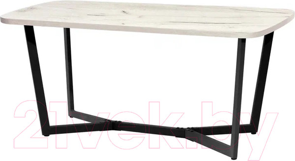 Изображение товара Обеденный стол Millwood Лофт Мюнхен Л 160x80x75 (дуб белый Craft/металл черный)
