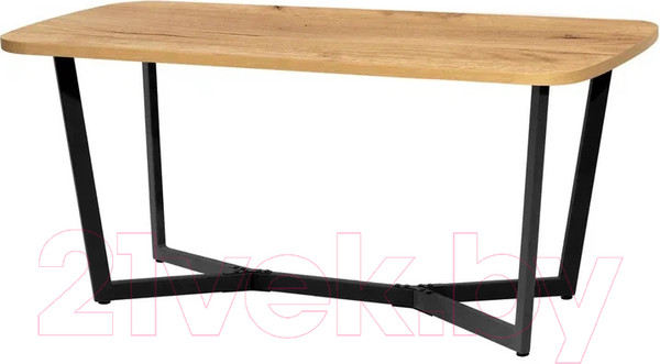 Изображение товара Обеденный стол Millwood Лофт Мюнхен Л 160x80x75 (дуб золотой Craft металл черный)