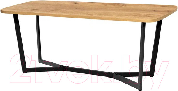 Изображение товара Обеденный стол Millwood Лофт Мюнхен Л 180x90x75 (дуб золотой Craft/металл черный)