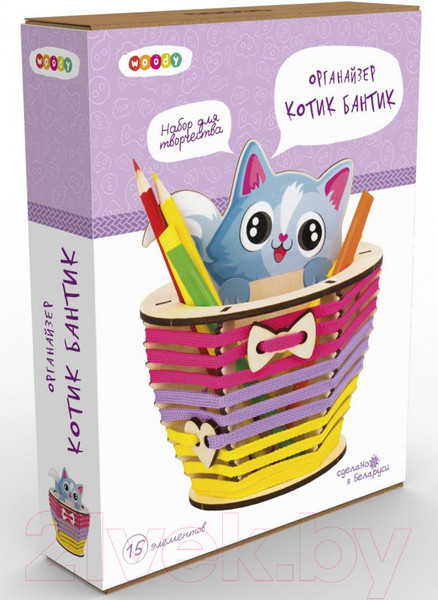 Изображение товара Набор для творчества Woody Органайзер. Котик Бантик / 02765