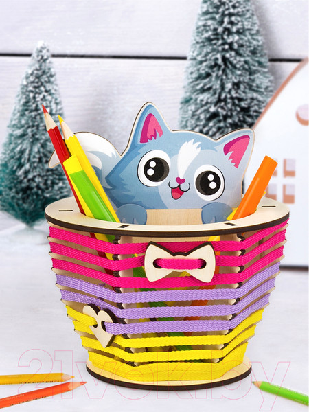 Изображение товара Набор для творчества Woody Органайзер. Котик Бантик / 02765