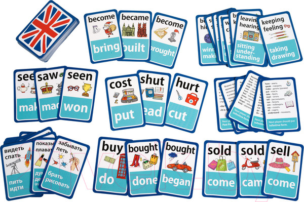 Изображение товара Развивающие карточки Айрис-пресс Английские неправильные глаголы / 9785811259564 (Степичев П.)