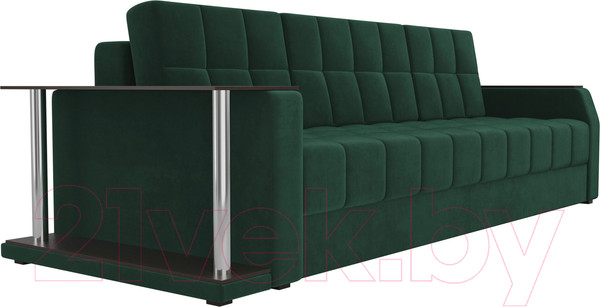 Изображение товара Диван Лига Диванов Атлант 234 с левым столиком (велюр, зеленый)