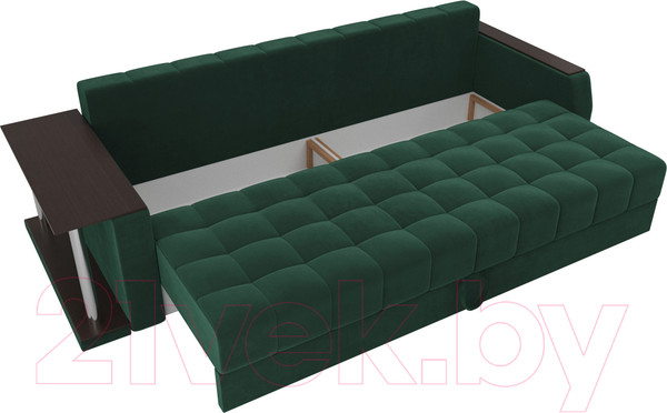 Изображение товара Диван Лига Диванов Атлант 234 с левым столиком (велюр, зеленый)