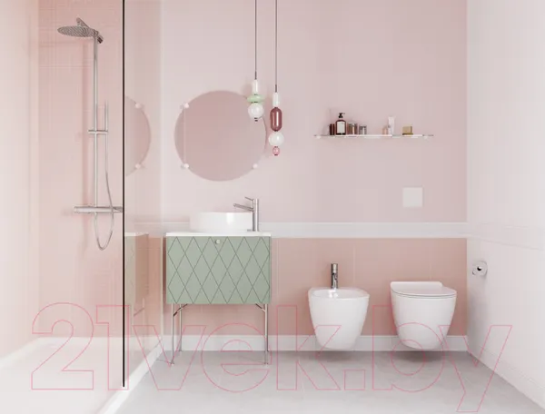 Изображение товара Декоративная плитка Meissen Тренди Сетка TYU471 (250X750, светло-розовый)