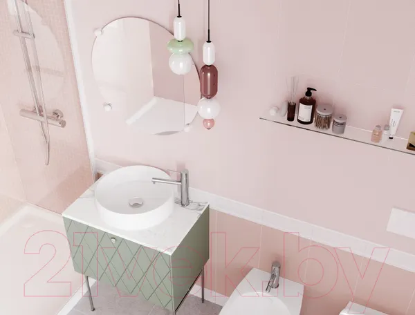 Изображение товара Декоративная плитка Meissen Тренди Сетка TYU471 (250X750, светло-розовый)