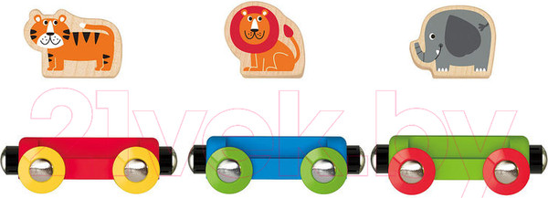 Изображение товара Вагон игрушечный Hape Поезд Джунгли / E3807-HP